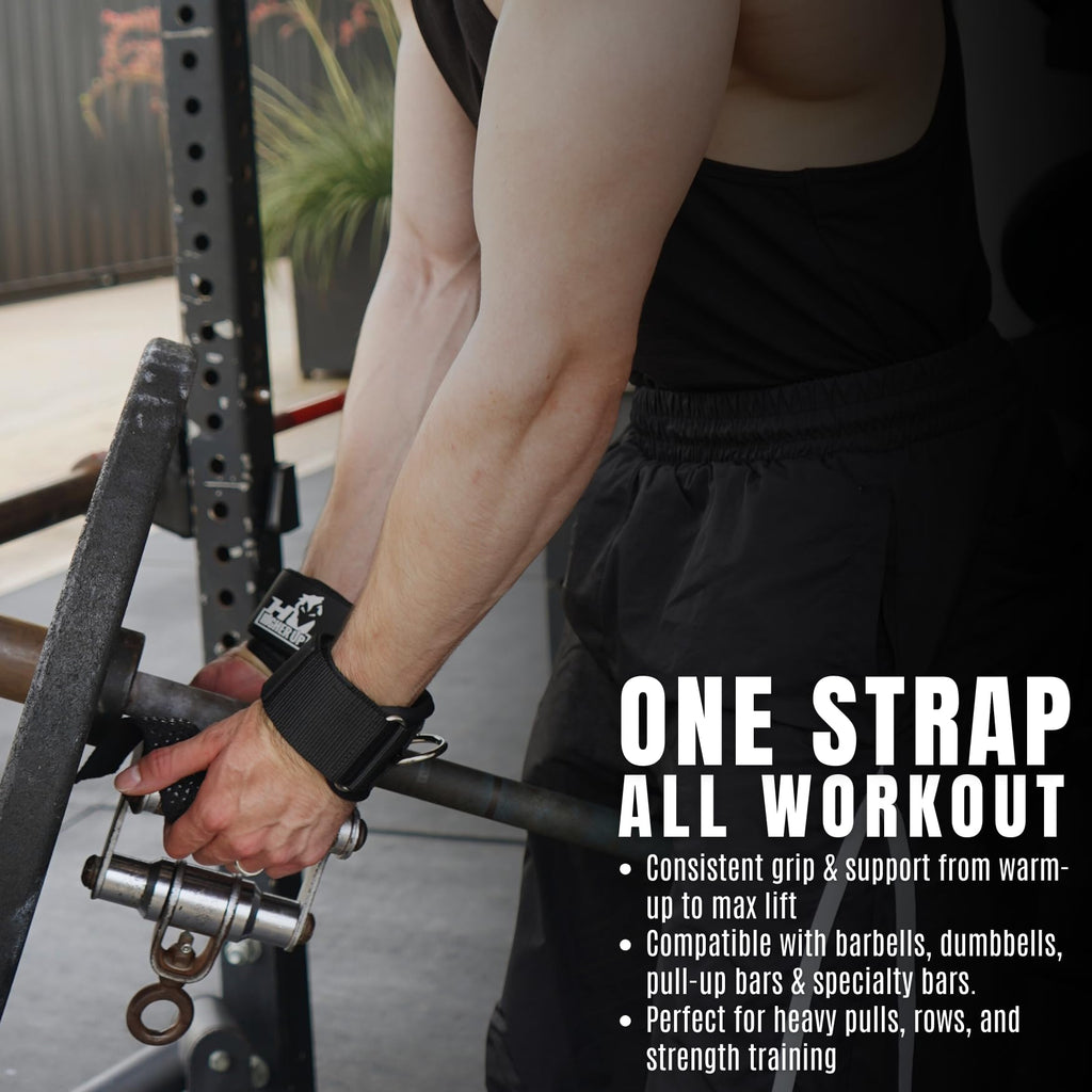 Ekkovision Weight Lifting Straps With Cuffed D Ring, Wrist Support for Men, Heavy Duty Thick Comfortable Lifting Straps, Secure
