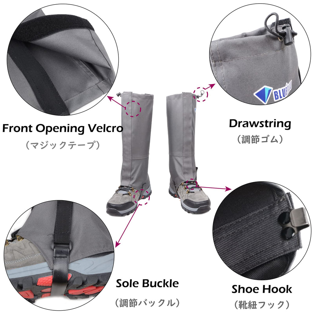 Triwonder Leg Gaiters Waterproof Snow Boot Gators Hiking Gaiters Men Women For Walking Climbing Hunting Cycling Backpacking Ligh