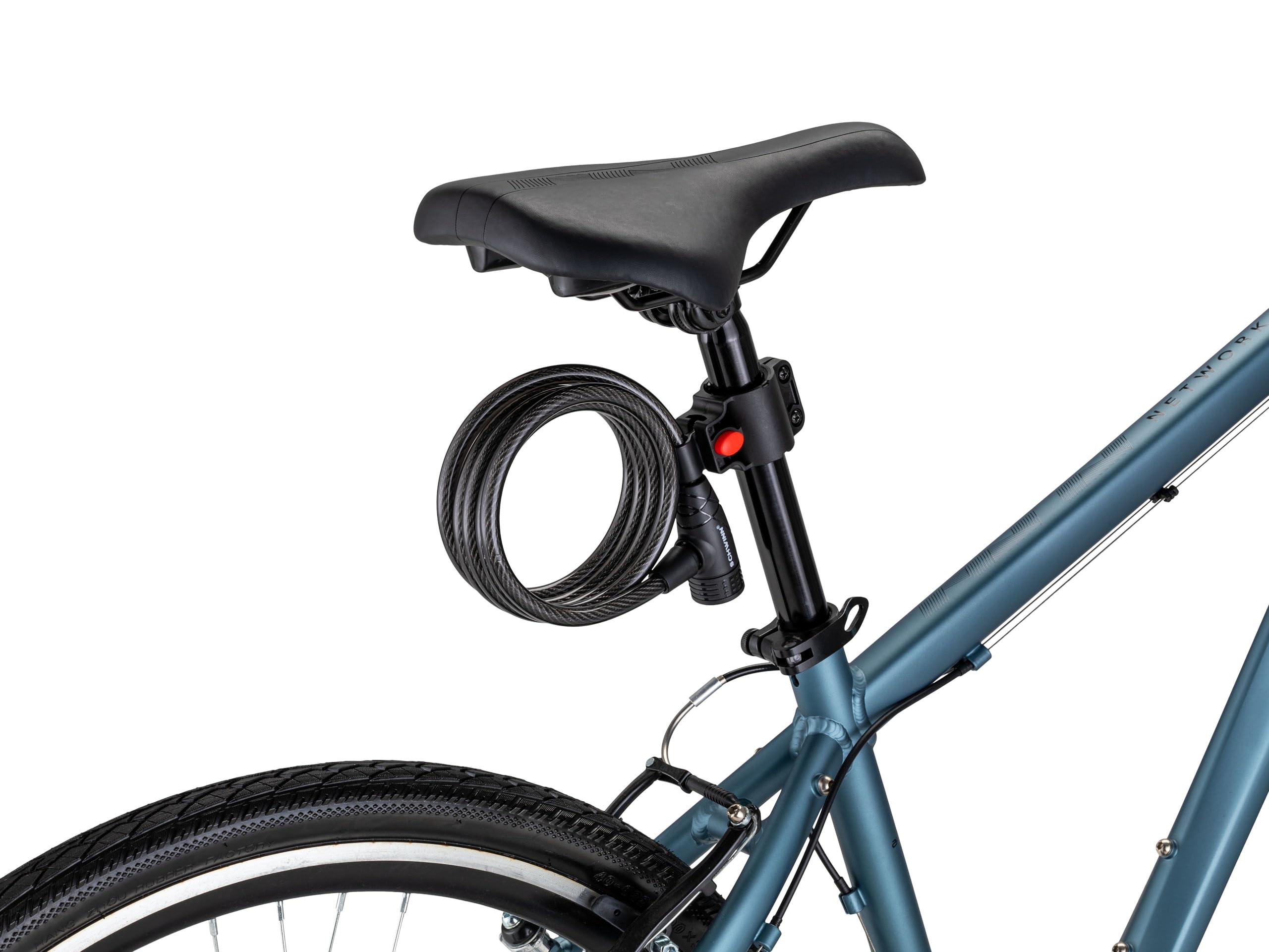 Schwinn Bike Key Lock In Braided Steel Cable, 2 Keys Included, 6 Feet X 10Mm Anti Theft Bicycle Lock, Security Level 2