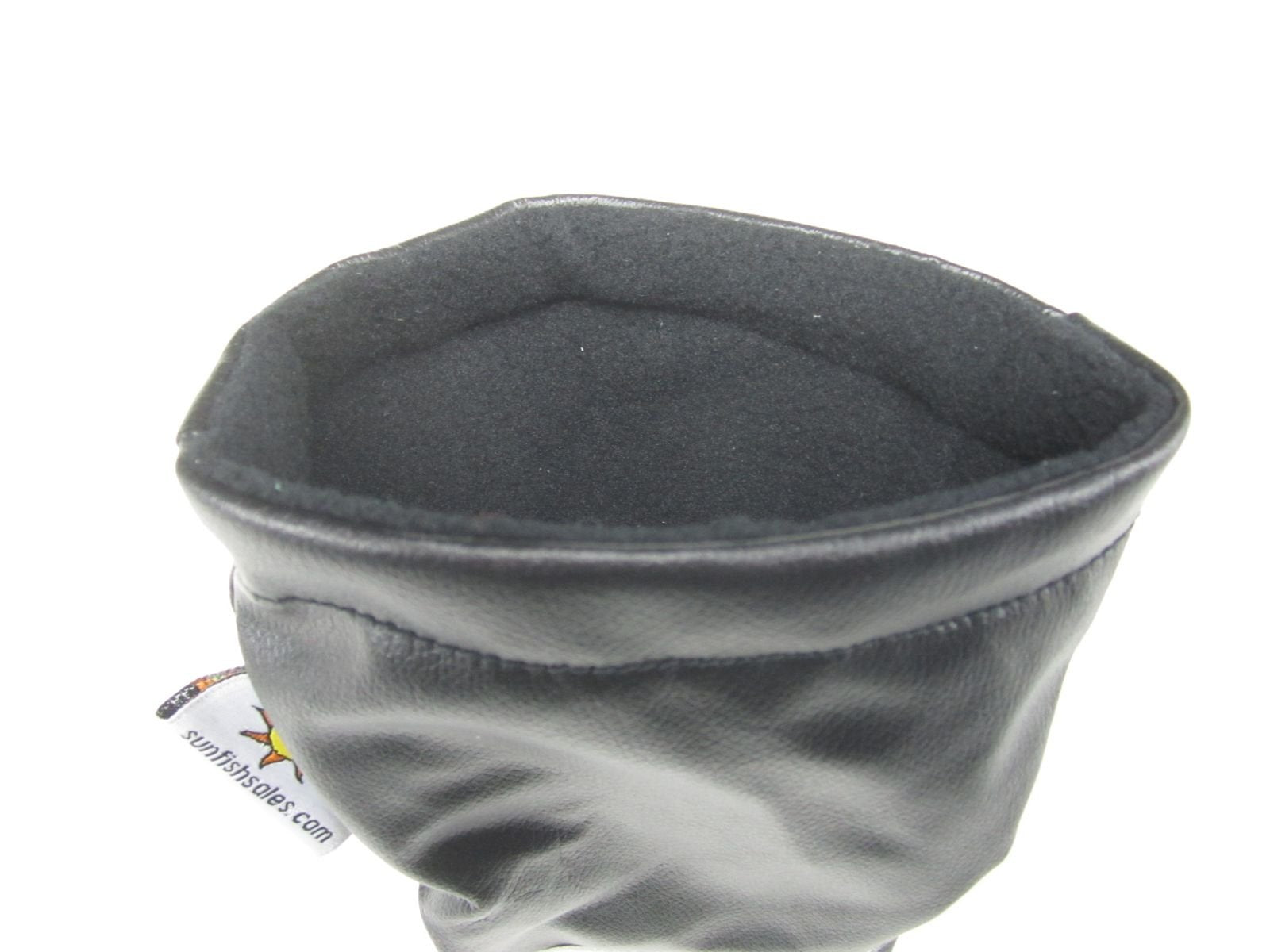 Sunfish Leather Golf Headcover Set 1-3-5 Driver 3 Wood 5 Wood Fairway Black And White