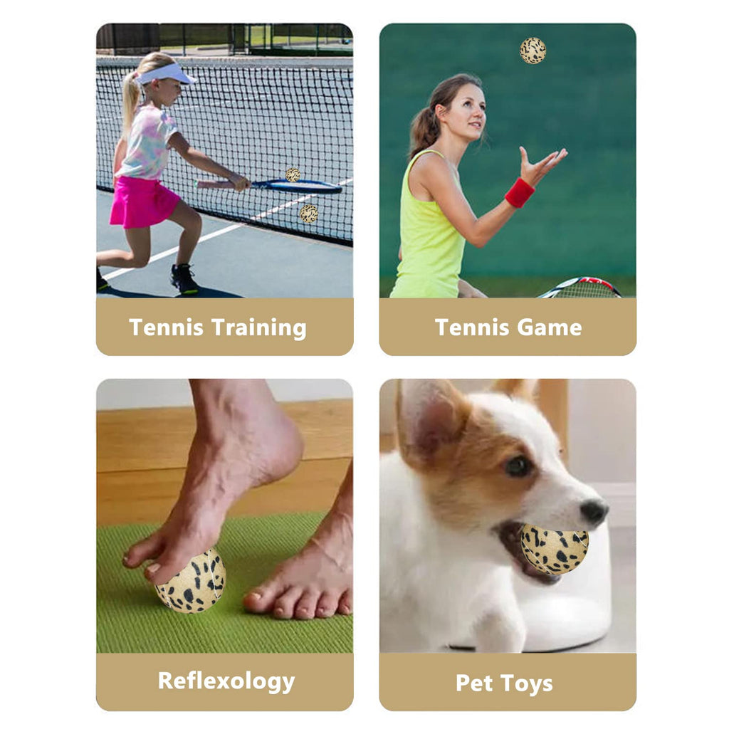 Urbest Tennis Ball 12 Packs Training Tennis Balls Practice Balls For Novice Player, Pet Dog Playing Balls With Mesh Carry Bag (L