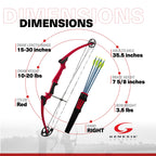 Genesis Archery Compound Bow And Arrow Set, Original, Right Handed, Red