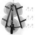 Yes4All Weight Rack, 1 & 2-Inch Plate Bumper Plate Rack, 350 Lbs Capacity Barbell Weight Rack For Home Gym Training