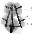 Yes4All Weight Rack, 1 & 2-Inch Plate Bumper Plate Rack, 350 Lbs Capacity Barbell Weight Rack For Home Gym Training
