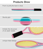 Tennis Racket Set For Children,17 Inch Racquet With 3 Soft Balls,1 Tennis Ball And 4 Badminton Balls For Toddler Indoor/Outdoor