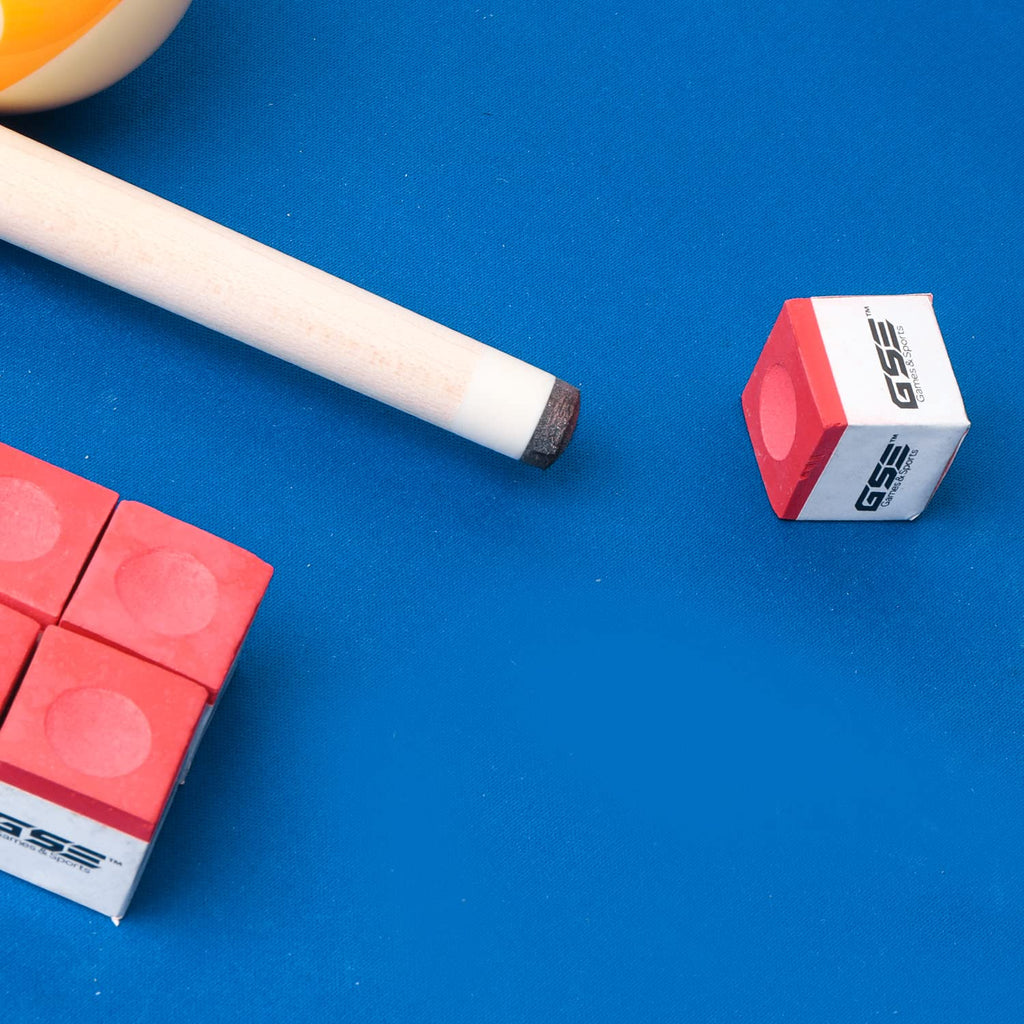 Gse 12-Pack Billiard/Pool Cue Chalks, Billiard Pool Table Accessories For Home/Tournament Use (Red)