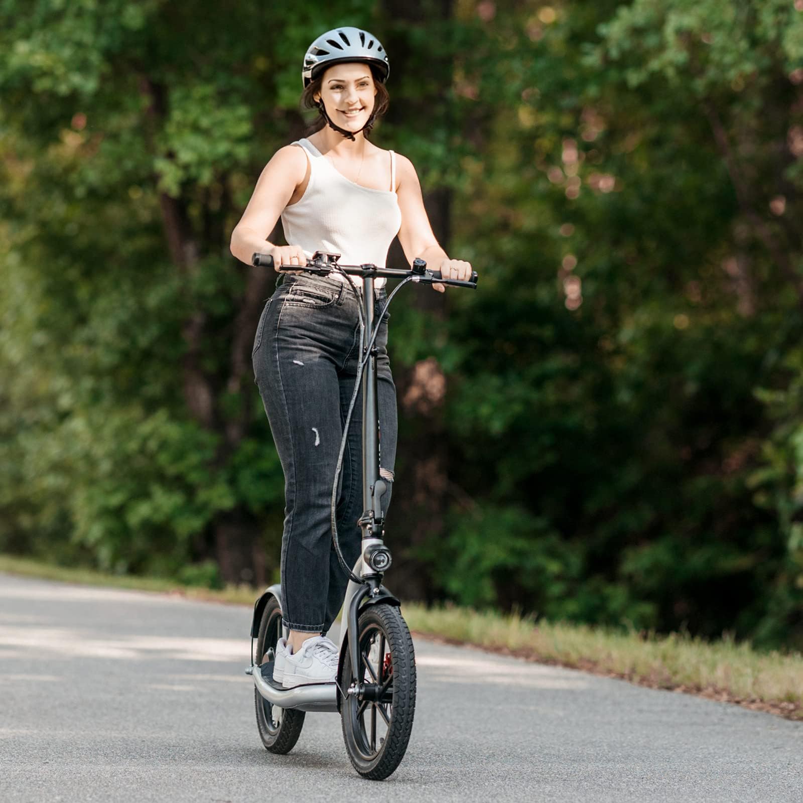 Hiboy VE1 PRO Electric Scooter - 16 Pneumatic Tires - 31 Miles Long Range & 23Mph Folding Commuter Electric Scooter