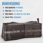 Goodyear Bicycle Tube, 14 X 1.75/2.125