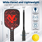 Yillog Pickleball Paddles, Usapa Approved, Set Of 4, Fiberglass Surface Pickleball Set, 4 Pickleball Balls, 4 Cooling Towels, Pi