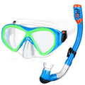 Kids Snorkel Set Dry Top Snorkeling Gear for Kids Boys Girls Youth Junior Age 5-15, Anti-Fog Anti-Leak Snorkel Mask Scuba Diving