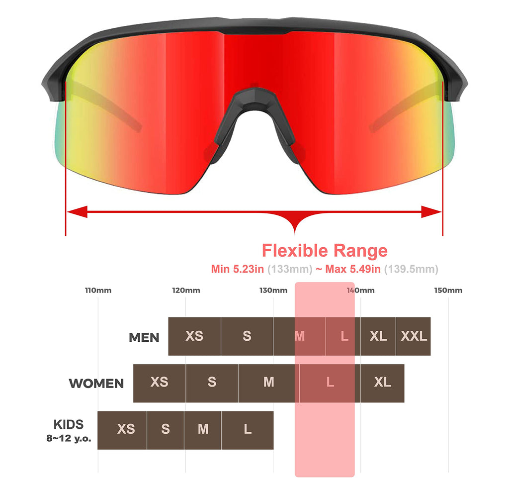 Qooltimes Polarized Wrap Around Shield Ski Sunglasses Men Women Triathlon Beach Volleyball Running Oakley Sutro Lite Baseball