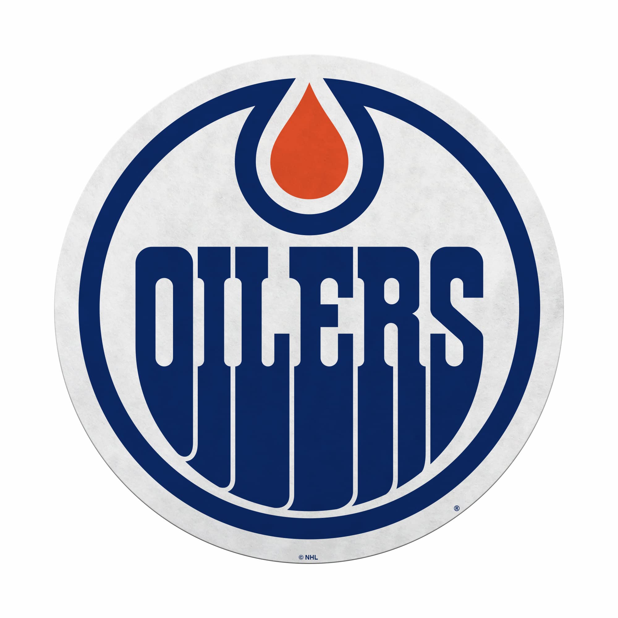 Rico Industries Nhl Hockey Edmonton Oilers Primary Shape Cut Pennant - Home And Living Room D  Cor - Soft Felt Ez To Hang,White