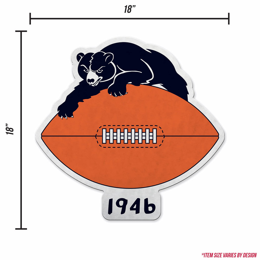 Rico Industries Nfl Football Chicago Bears Retro Shape Cut Pennant - Home And Living Room D  Cor - Soft Felt Ez To Hang
