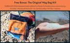 Cleanwaste Go Anywhere Portable Folding Toilet - Plus Bonus Original Wag Bag Kit - Camping, Travel, Medical, Emergency