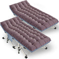 Colmerd 2 Pack Extra Large Cot 79 L X 32 W X 18 H Camping Cot With Comfortable Mattress Xxl Sleeping Cots For Adults 2 Person Ca