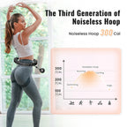 Plus Size Silent Weighted Hula Infinity Fitness Detachable Hoops 65-Inch 32 Knot, Smart Noiseless Infinity Hula For Women, 2-In-
