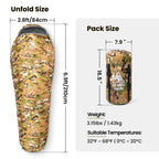 Onetigris Sleeping Bag, Survival Gear, 32?F Cold Weather Mummy Sleeping Bag For Camping Hiking Backpacking