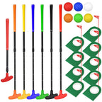 Silipull 21 Pcs Adjustable Golf Putters Set 6 Two Way Mini Golf Putter For Right Left Handed 6 Colored Practice Balls 9 Pcs Plas