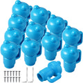 Geelin 12 Pcs Trampoline Pole Caps Replacement 1.26 Incn, Enclosure Trampoline Pole End Caps for Net Hook Safety Accessories(Blu