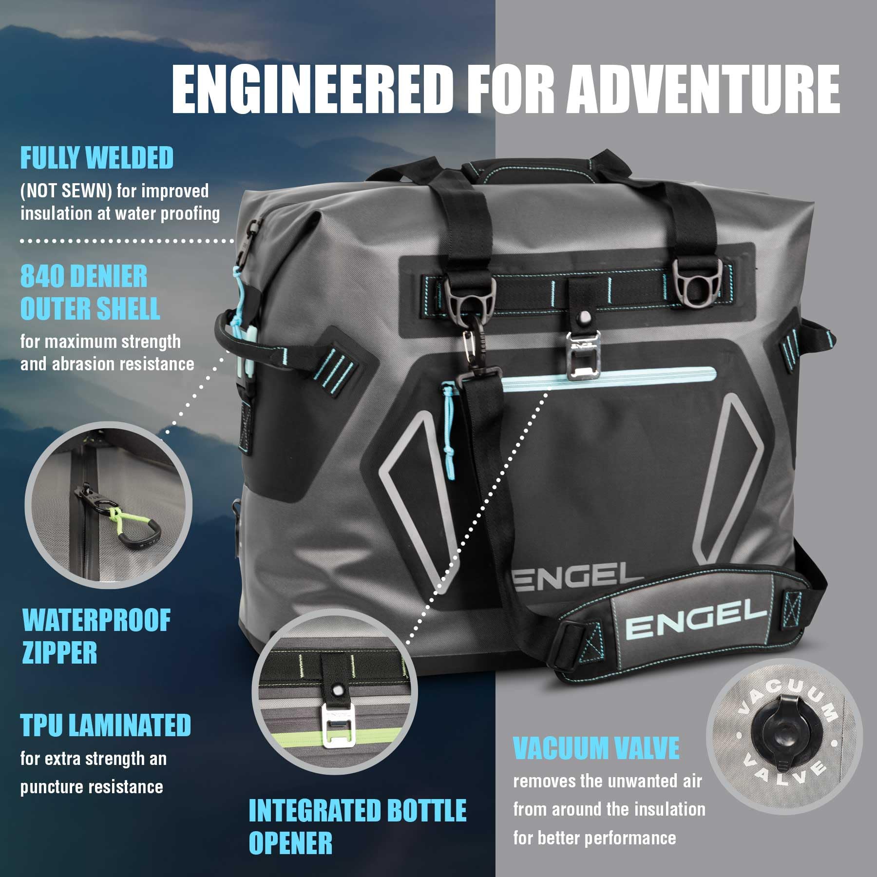 Engel Hd30 High-Performance Soft Sided Tote Cooler - Durable, Leak-Proof, Portable Ice Chest For Camping, Fishing, Tailgating &
