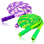 Jump Rope for Kids, Adjustable Jump Ropes for 4 5 6 7 8 10 12, Tangle Free Jumping Rope Age 8-12, Segmented Soft Beaded Skipping