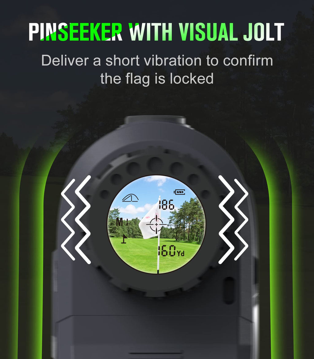 Gakolf Laser Golf Rangefinder With Slope Switch And Fast Acquisition?650 Yard Range Finder Golfing With Flag Lock Vibration And