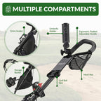 Caddytek Caddylite 115 V3 3 Wheel Golf Push Cart - Superlite Deluxe, Lightweight, Easy To Fold Caddy Cart Pushcart, Blacklime