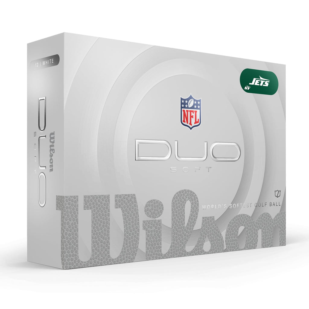 Wilson 2025 Duo Soft Nfl Golf Ball - 12 Balls, White, New York Jets