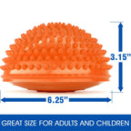 Yes4All Hedgehog Balance Pods For Exercise, Core Body Balancing, Balance Pods For Youth & Adults With Hand Pump - Set Of 6