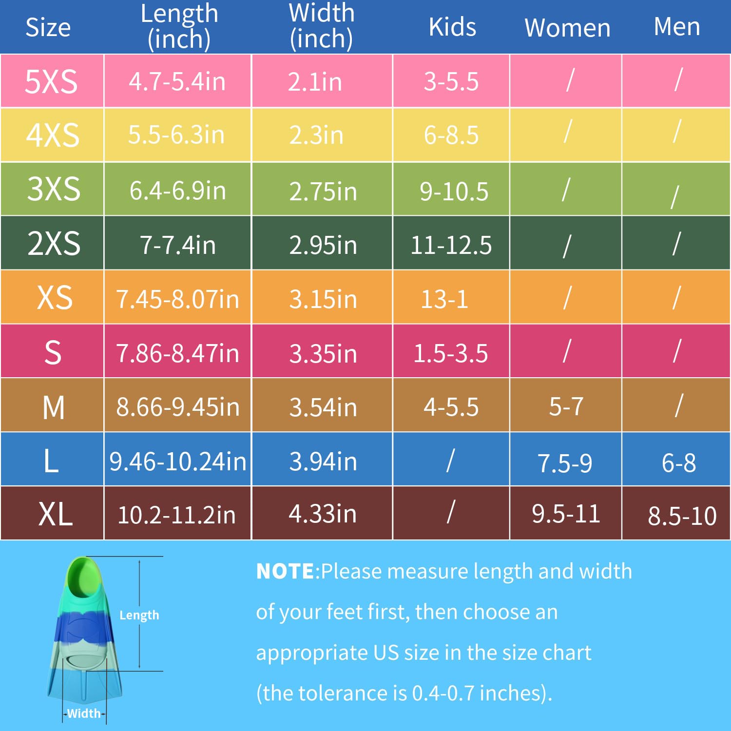Foyinbet Kids Swim Fins,Short Youth Fins Swimming Flippers For Lap Swimming And Training For Children Girls Boys Teens Adults Me