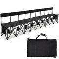 Kigley 9 Seats Folding Soccer Bench Chair Portable Team Sports Sideline Bench for Football Camp Travel Events Outdoor Seating wi