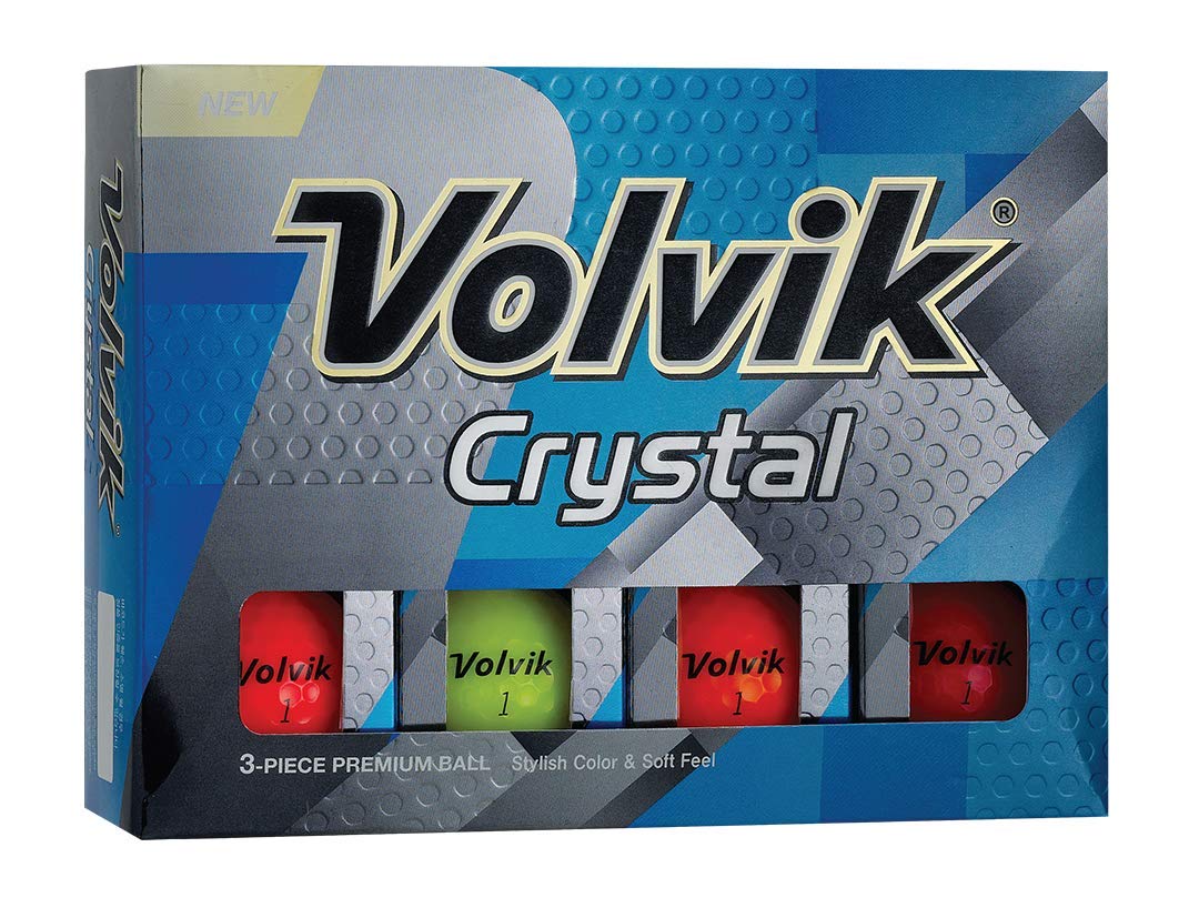 Volvik Crystal Golf Balls, Multicolor (One Dozen)
