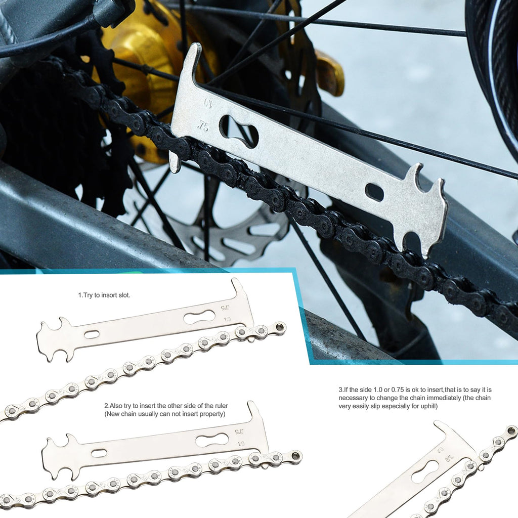 A Akraf Bike Link Plier + Chain Breaker Splitter Tool + Chain Checker + 3 Pairs Bicycle Missing Links, Bike Link Opener Closer P