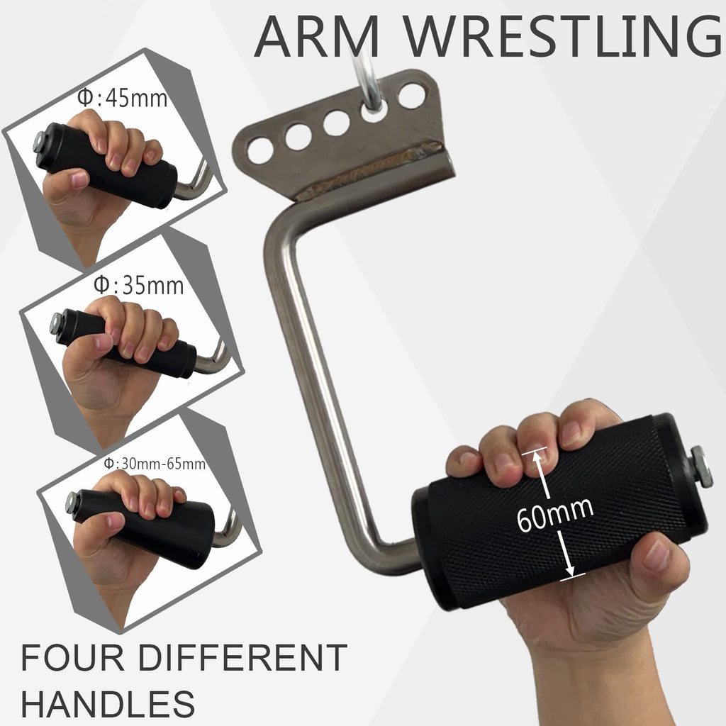 Korikahm Upgraded Lat Pulldown Attachments Double D Handle,Armwrestling Handles,V Bar Cable Machine Attachments, Cable Attachmen