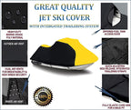 Black/Yellow Super Heavy-Duty, Top Of The Line Cover Compatible For Sea Doo Sea-Doo Bombardier Jet Ski Rxp 2004 2005 2006 2007 2