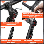 Bike Stem Riser & Adjustable Mtb Stem, 31.8Mm Bike Stem Adjustable 60 Degree, Aluminum Bicycle Handlebar Riser, Universal Bike S