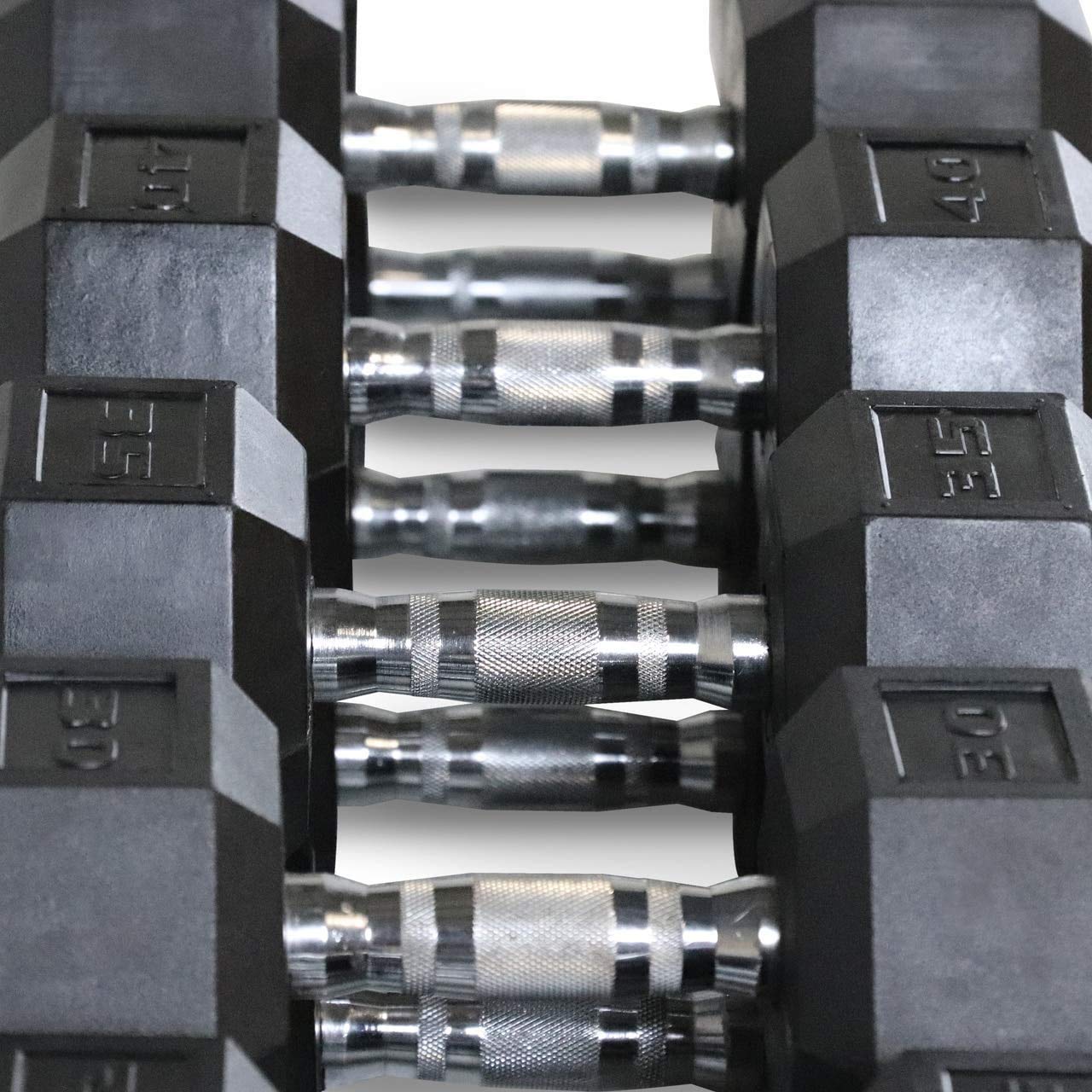 Wf Athletic Supply Rubber Coated Hex Dumbbell Set, Multiple Choices Available - Dumbbells With Rack Stand And Mat, Or Dumbbells