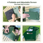 Keopuals Stove Windscreen - Folding Camping Stove Windshield 4 Plates Stainless Steel Stove Windscreen For Outdoor, Picnic, Back