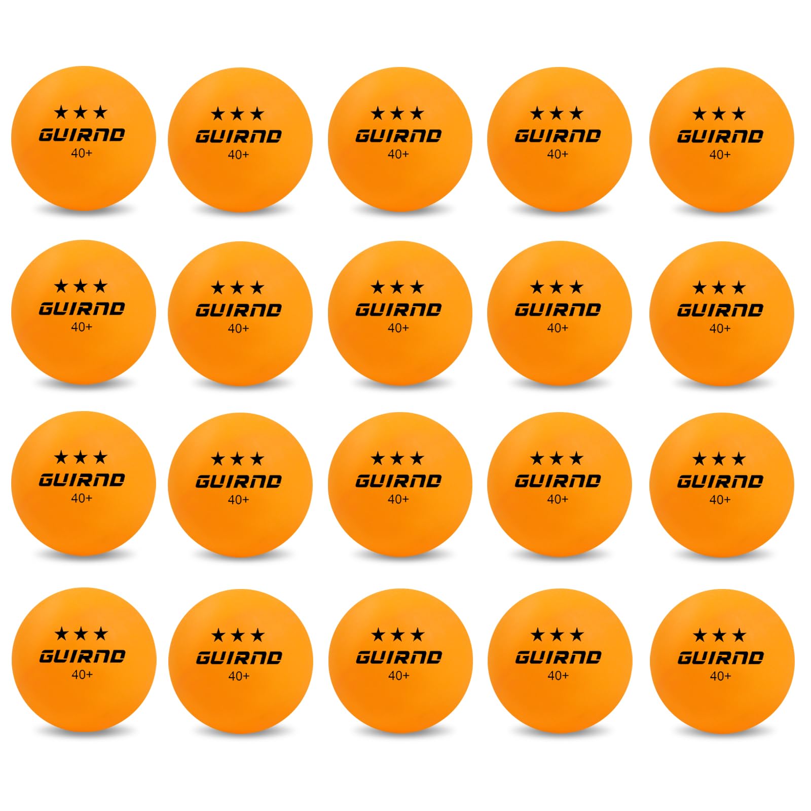 Guirnd 20 Pack Ping Pong Balls, 3 Star Table Tennis Balls, 40+ Pong Ball Competition And Recreational Play, Abs Ping Pong Ball