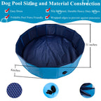 C Crystal Lemon Blue Foldable Pvc Swimming Pool - Versatile Dog Pool, Kiddie Pool, Kids Pool, Baby Pool, And Toddler Pool - 31.5