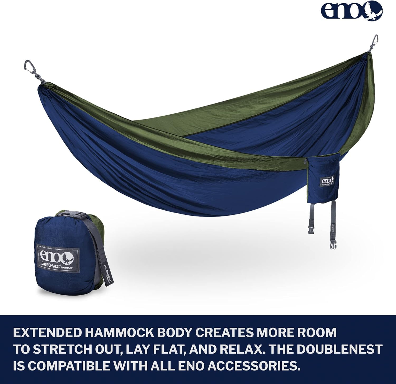 Eno Onelink Hammock System - Includes Doublenest Hammock, Atlas Suspension System, Guardian Bug Net, And Profly Rain Tarp - Set