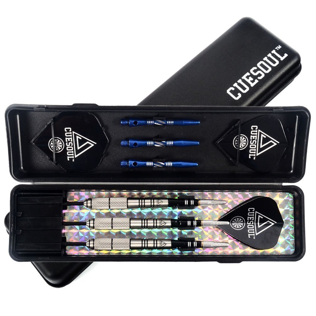 Cuesoul 24 Grams Tungsten Steel Tip Darts- Precise Barrels 90% Tungsten