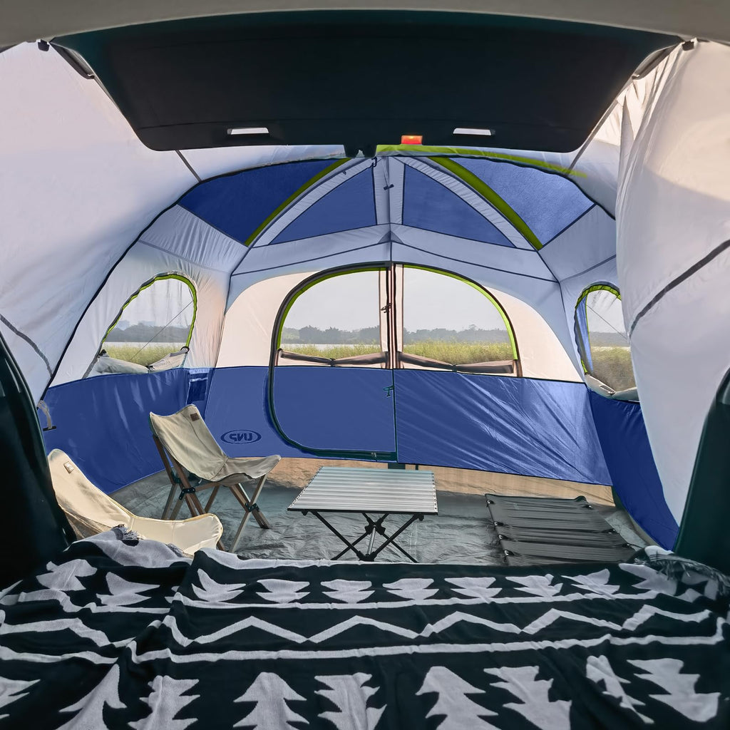 Unp Suv Tent For Camping, 6-Person Car Camping Tents, Suv Tailgate Tent For Outdoor, Easy Set Up With Rainfly 10'X9'X78In(H) (Da