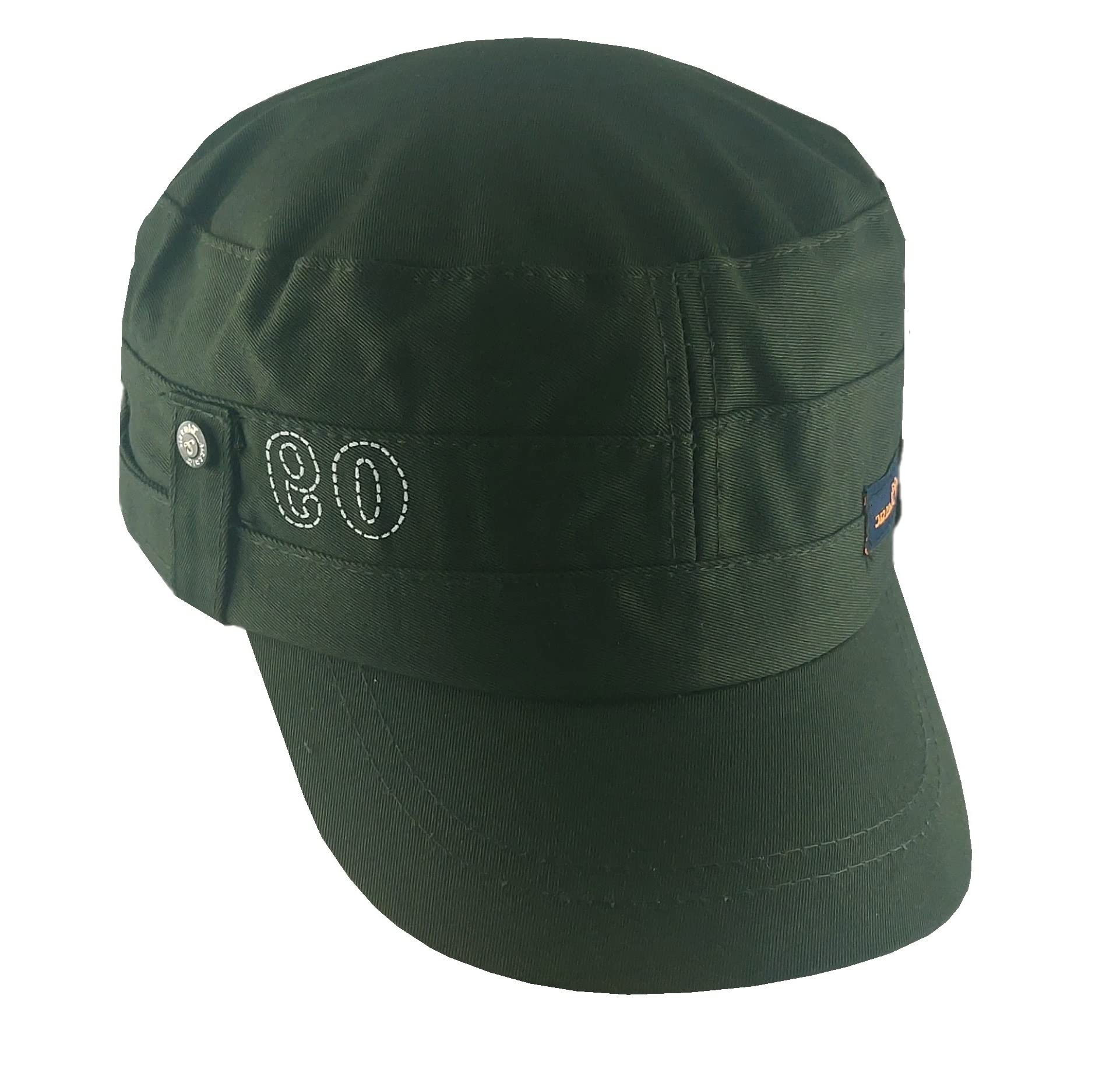 Flat Captain Olive Green Short Head Wear Outdoor Hats Caps For Men And Boys