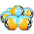 Hollowfly 6 Pack Cartoon Cow Themed Beach Ball for Kids 7.87 Bulk Inflatable Swimming Pool Ball Toys Summer Beach Water Game Gif