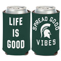 NCAA Michigan State Spartans Can Cooler Life is Good Design, One Size, Team Color