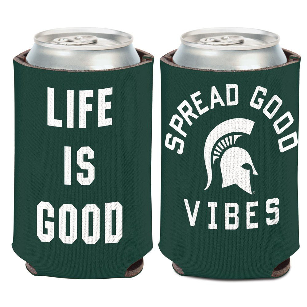 NCAA Michigan State Spartans Can Cooler Life is Good Design, One Size, Team Color