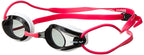 Arena Tracks Swim Goggles, White  Smoke  Fuchsia, Non-Mirror Lens
