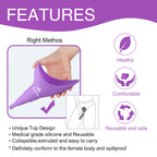 Female Urination Device,Reusable Silicone Female Urinal Foolproof Women Pee Funnel Allows Women To Pee Standing Up,Women'S Urina