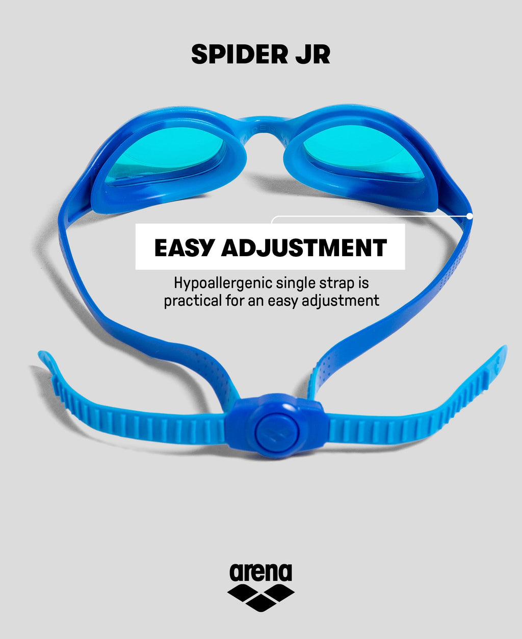 Arena Unisex Spider Junior Youth Swim Goggles For Boys And Girls, Black  Silver  Green, Mirror Lens